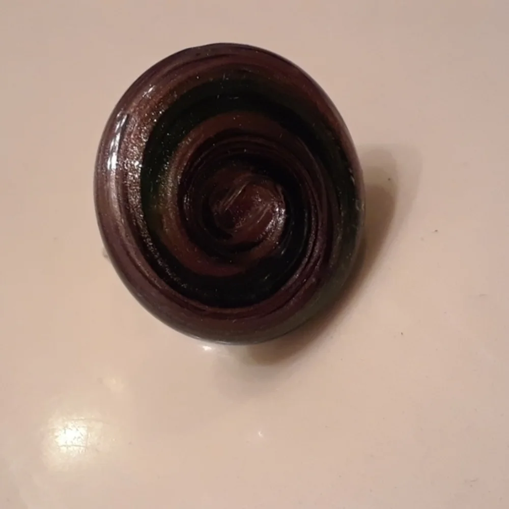 ☄Vintage Two-Tone Sparkly Acrylic Swirl Ri…